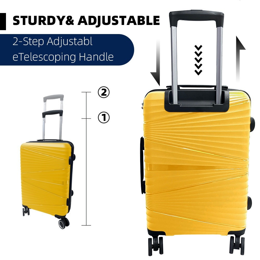 shophome468 WETZLARS กระเป๋าเดินทาง 24 นิ้ว  รุ่น Cheryl-Y24 ขนาด 43x24.5x66.5 สีเหลือง รับประกันของ