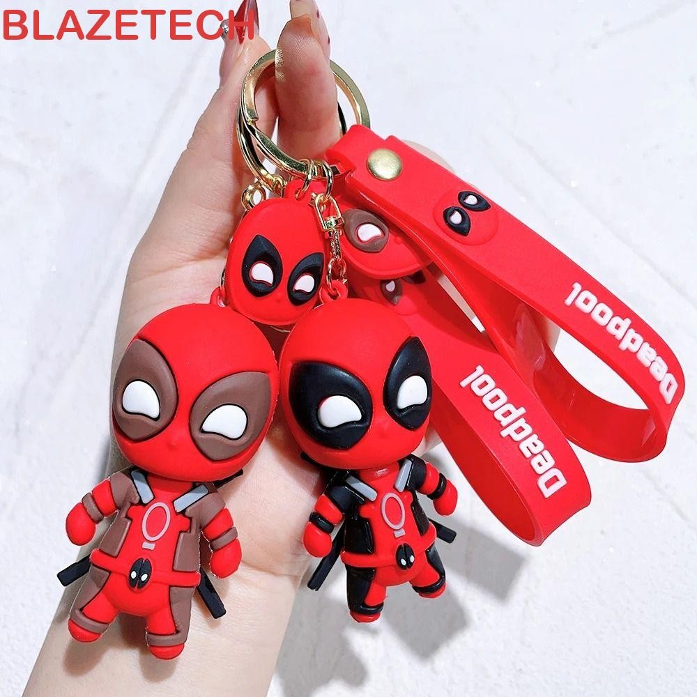 BLAZETECH Deadpool พวงกุญแจน่ารัก, Wade Wilson Action Figures Marvel พวงกุญแจ,ของขวัญวันเกิดตกแต่งรุ