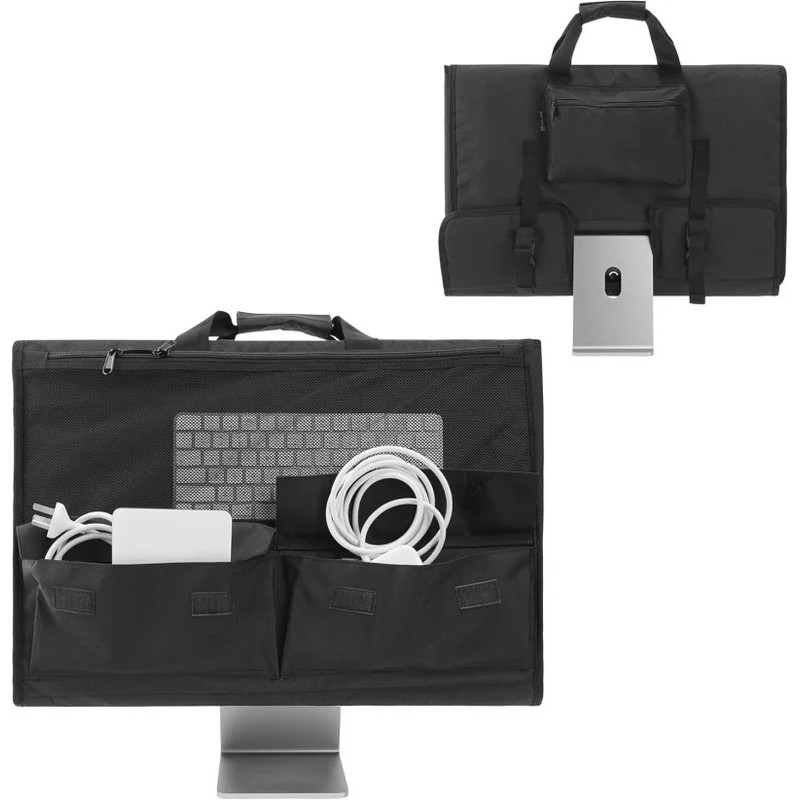 กระเป๋ากันฝุ่นแบบ All-in-One สำหรับ PC และ AIO iMac 24 นิ้ว พร้อมอุปกรณ์เสริมและกระเป๋าโท้ท