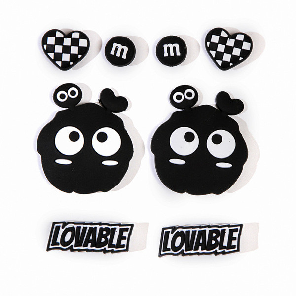 jibbitz jibbitz crocs ของแทั ♒รองเท้าหลุมหญิงทําเองรองเท้าหัวเข็มขัดอุปกรณ์เสริมที่ถอดออกได้หัวเข็มข