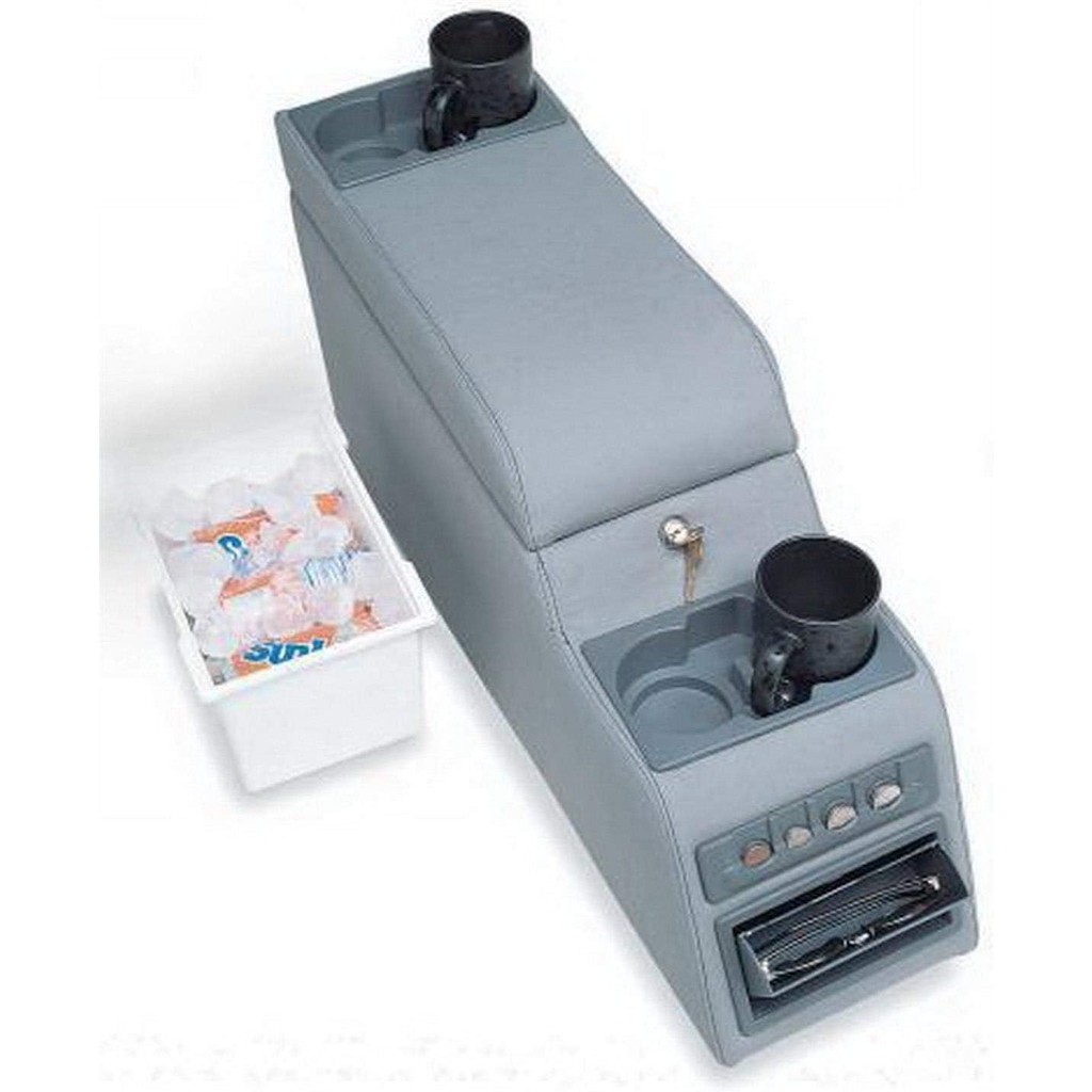 RAMPAGE PRODUCTS ล็อคคอนโซลกลางสําหรับ Jeep CJ/Wrangler YJ | ผ้ายีนส์สีเทา | 31511 | เหมาะกับ 1976-1