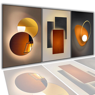3 pcs Wall Art Set Abstract Design Minimalist Style Living Room & Bedroom Wall Decor