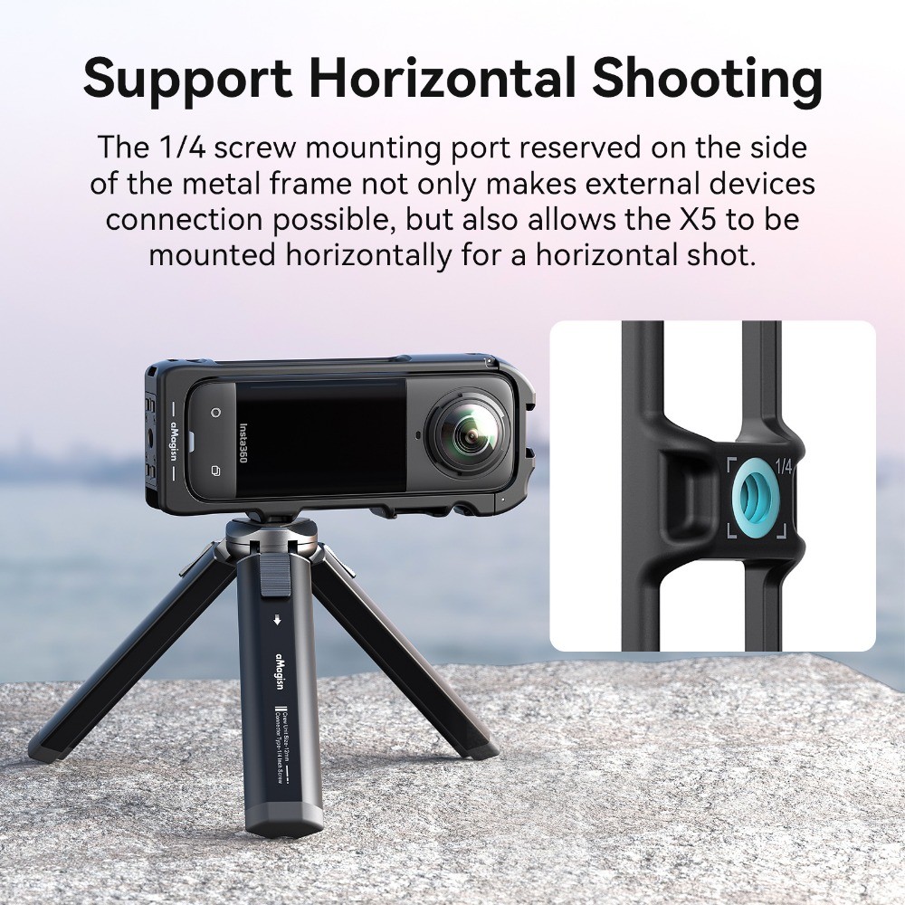 เหมาะสําหรับ Insta360 X5 กล้องกีฬา Quick Release กรงกระต่ายพลาสติก Insta360 X5 กล้องขยายกรอบป้องกันอุปกรณ์เสริม CASE ราคา ถูกที่สุด ดีลบีเคเค แกลเลอรีภาพที่ 4