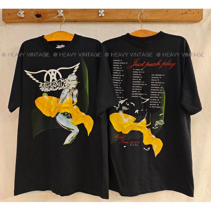 AEROSMITH dead stock เสื้อวินเทจ เสื้อทัวร์วงร๊อค heavy vintage shirt