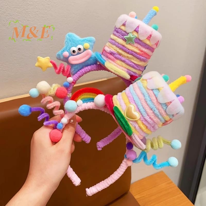 [ม&จ] ไม้บิดวันเกิดที่สะดุดตาเค้กวันเกิดผ้าโพกศีรษะ,หมวกวันเกิดเด็กงานเลี้ยงอาหารค่ําอุปกรณ์ประกอบฉากภาพ [ใหม่]