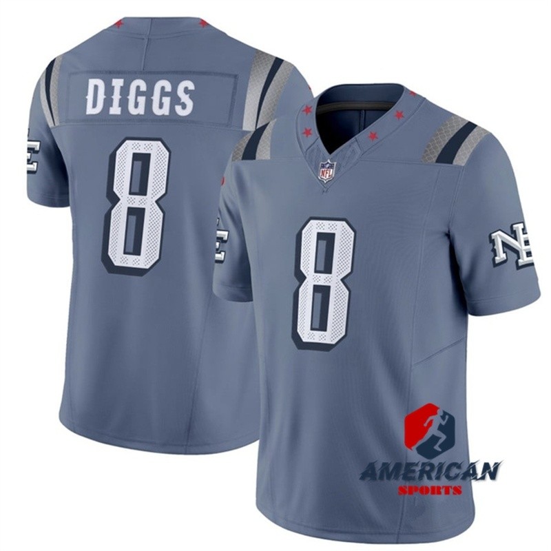เสื้อทีม Patriots สีฟ้าพายุของ Stefon Diggs สำหรับผู้ชาย