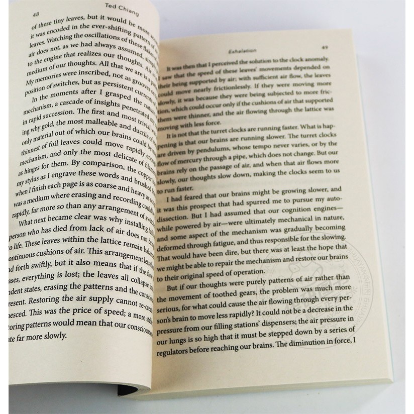 Breath นวนิยายต้นฉบับภาษาอังกฤษ Exhalation ปกอ่อน Edition Ted Jiang Advent ภาพยนตร์ Original ผู้แต่ง