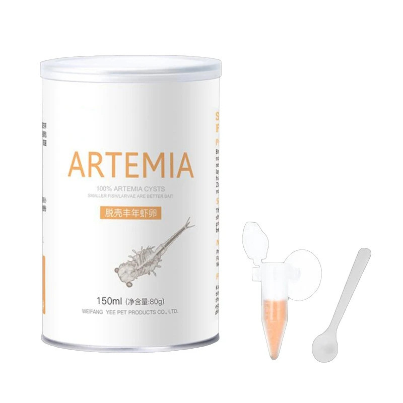150ml 80g Artemia Shelling Eggs Brine กุ้งปลอกกระสุน Eggfood Aquarium Hatching Tropic อาหารปลาสําหรั
