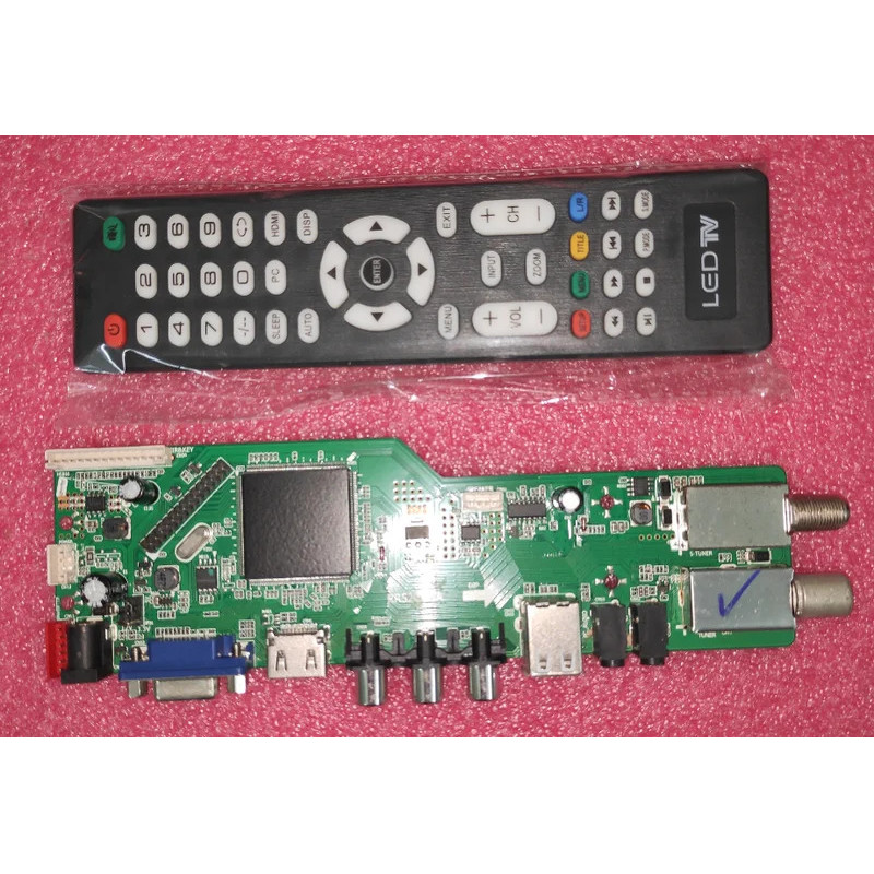 จัดส่งฟรี!  RR52C.04A รองรับสัญญาณดิจิตอล DVB-S2 DVB-C DVB-T2/T ATV Universal LCD Driver Board Dual 