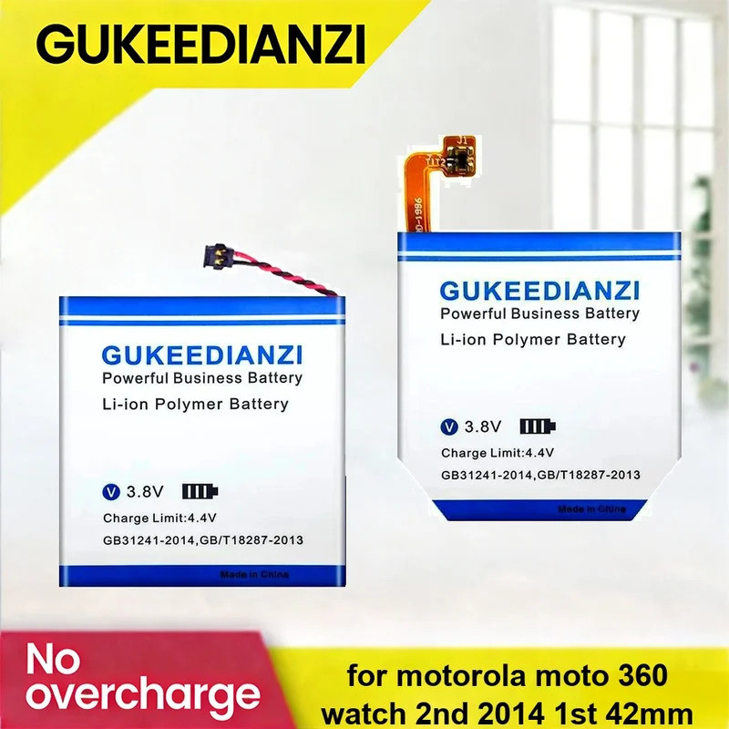 แบตเตอรี่นาฬิกา Stable WX30 480-1100mAh สําหรับ Motorola Moto 360 นาฬิกา 2ND 2014 1ST 42 มม.