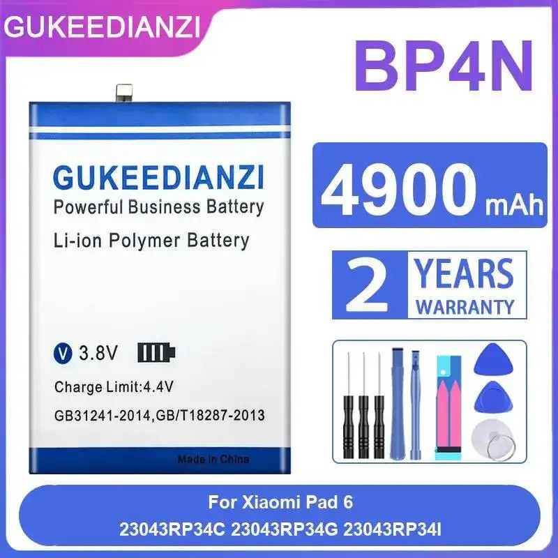 4900mAh BP4N ที่เชื่อถือได้แบตเตอรี่แท็บเล็ตสําหรับ Xiaomi Pad 6 23043RP34C 23043RP34G 23043RP34I