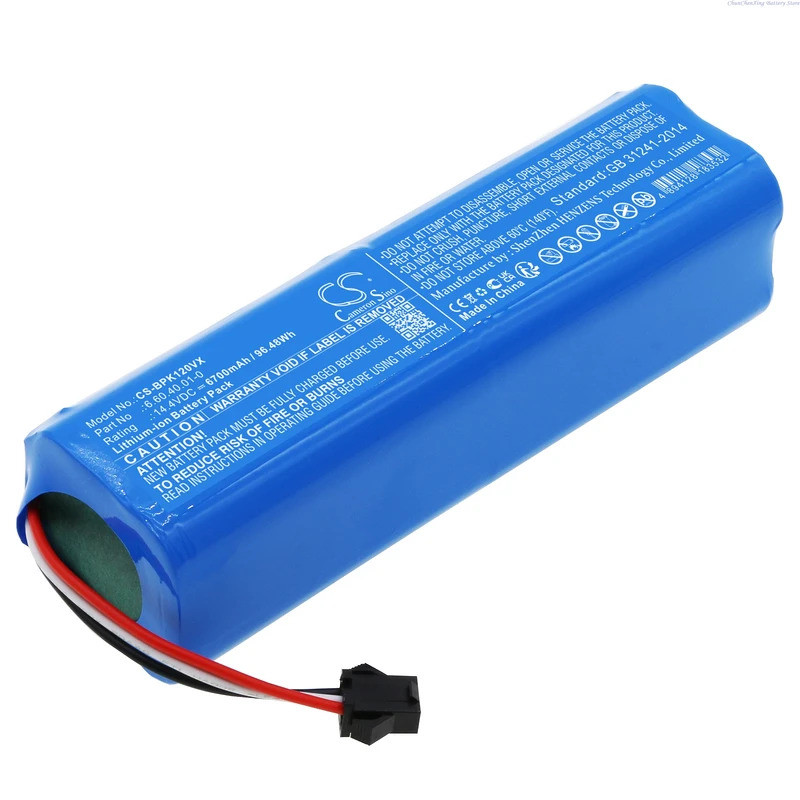 14.4V 6700mAh แบตเตอรี่เครื่องดูดฝุ่นสําหรับ Airrobo T10+ T10 Plus T9, สําหรับ Laresar L6 Pro, สําหร