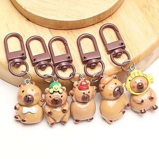 HYPE N FANCY GANTUNGAN KUNCI RESIN CAPPIBARA COKLAT KEYCHAIN KEYRING LUCU HIASAN TAS FASHION TERJANGKAU TERMURAH BISA COD