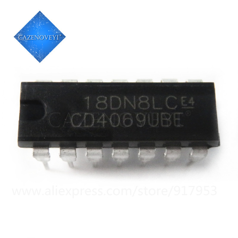 10 ชิ้น CD4069UBE DIP-14 CD4069U CD4069 CD4069L CD4069BE ชิป IC