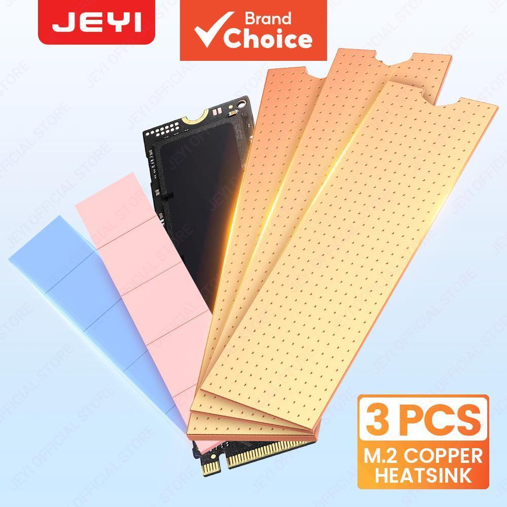 แผ่นระบายความร้อน M.2 JEYI ทําจากทองแดงบริสุทธิ์ พร้อมแผ่นรองระบายความร้อนนาโน สําหรับ SSD NVMe/NGFF ใช้ได้กับโน้ตบุ๊กและคอมพิวเตอร์ตั้งโต๊ะ