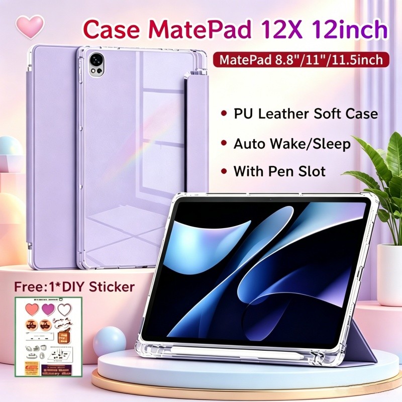 เคส Huawei MatePad 12X 12 นิ้วพร้อมช่องเสียบปากกาเคสแม่เหล็ก HUAWEI MatePad SE 11 นิ้วฝาครอบด้านหลัง