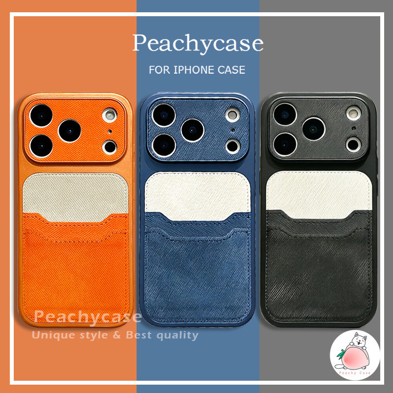 Simple Pure Color Card Slot 2 in 1 รูปแบบคาวบอยกรณีมือถือสําหรับ iPhone 17 16 15 14 13 Pro Max 17pro