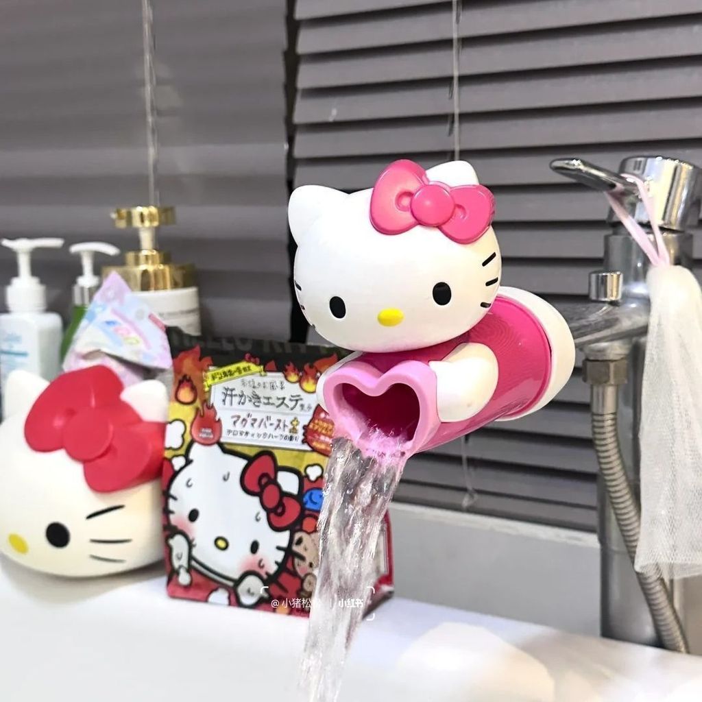 Super Cute HelloKitty Faucet Handwashing Extender Cute kt Spout Faucet Extender