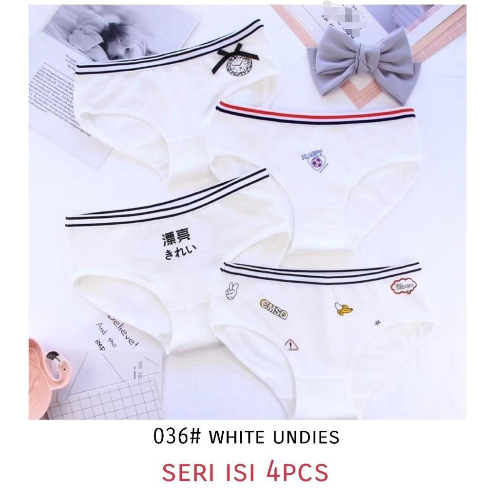 YR 3M UNDERWEAR 036 WHITE SERIES COTENTS 4 UNDIES TM THREE M COLLECTION ผู้หญิง