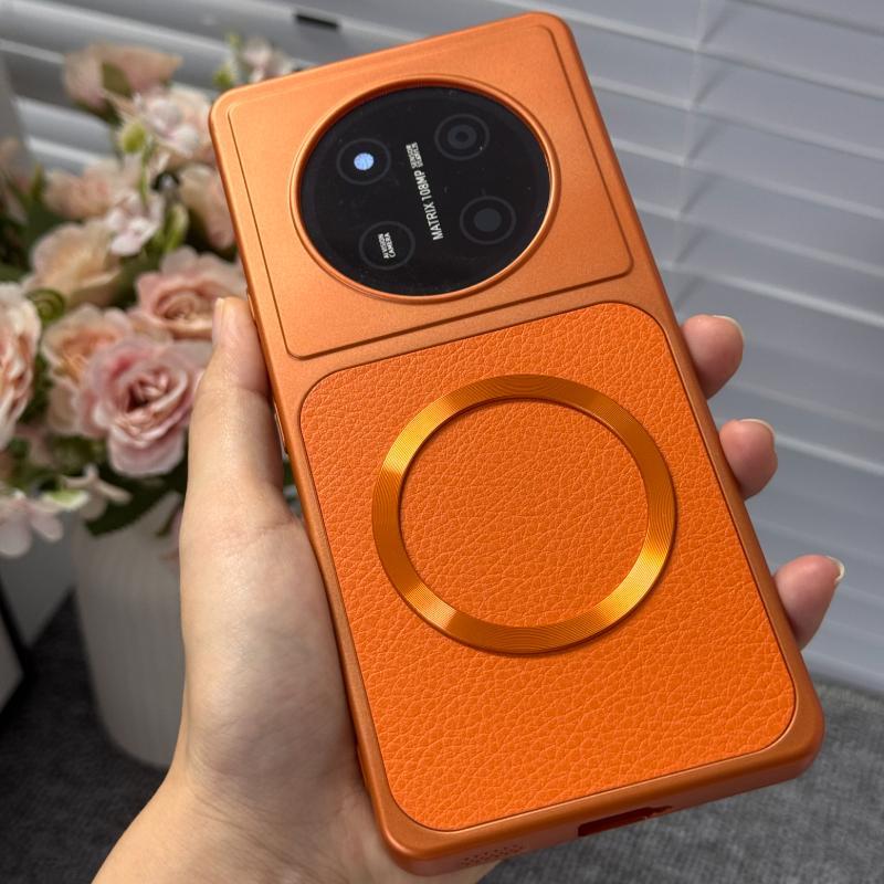 สําหรับ Honor X9C ทันทีเปลี่ยนเป็น 17 หนังแม่เหล็กเคสโทรศัพท์ลายลิ้นจี่ Anti-Drop มุมมองขนาดใหญ่หน้าต่าง TPU กรณี