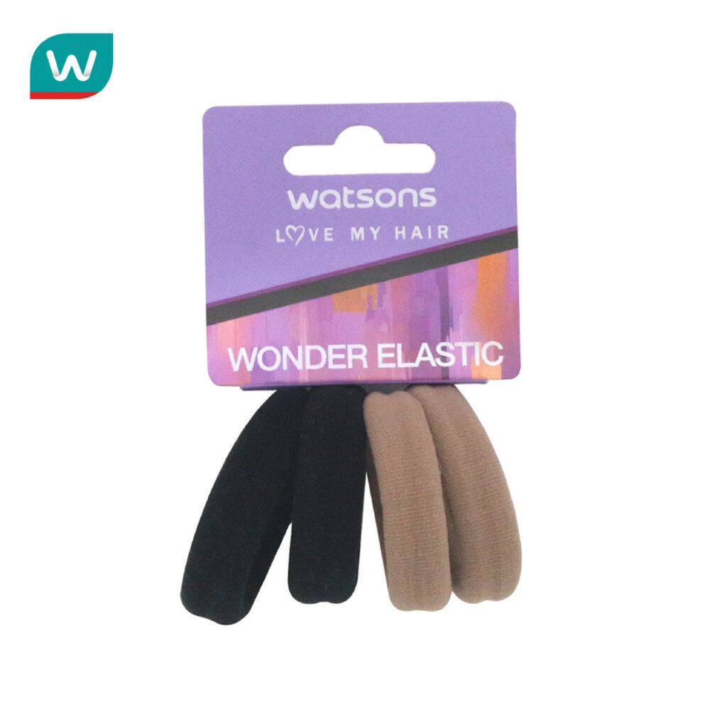 Watsons หนังยางรัดผม ที่มัดผม วัตสัน Watsons ขนาดกลางคละสี 4 ชิ้น