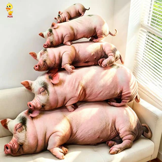 พลัส✨130เซนติเมตรบิ๊กจําลองหมู ตุ๊กตา หมอนตุ๊กตาตลกลูกหมูตุ๊กตาของเล่นนุ่มนอนหมอนสําหรับผู้หญิงและผู้ชายสร้างสรรค์ของขวัญวันเก