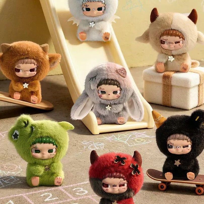 AYORTOYS Bad Kid KippoMINI Trick หรือ Treat Group Series Mystery Box ตุ๊กตาตุ๊กตาน่ารักจี้หญิง