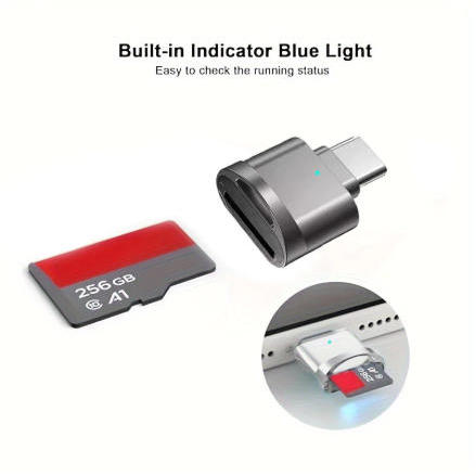 เหมาะสําหรับ Samsung, Mac, iPhone 15 และ 16 USB C Micro TF Card Reader อะแดปเตอร์ OTG แบบพกพา