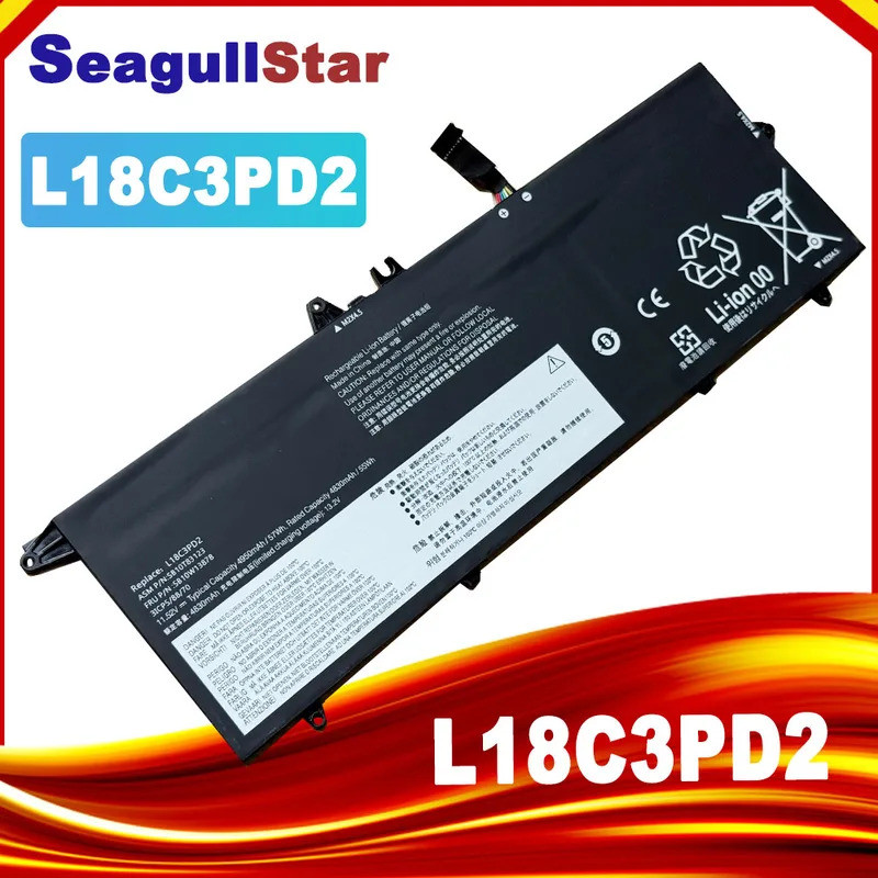 L18M3PD1 L18C3PD2 แบตเตอรี่แล็ปท็อปสําหรับ Lenovo ThinkPad T14S T490S T495S Series L18C3PD1 L18L3PD1