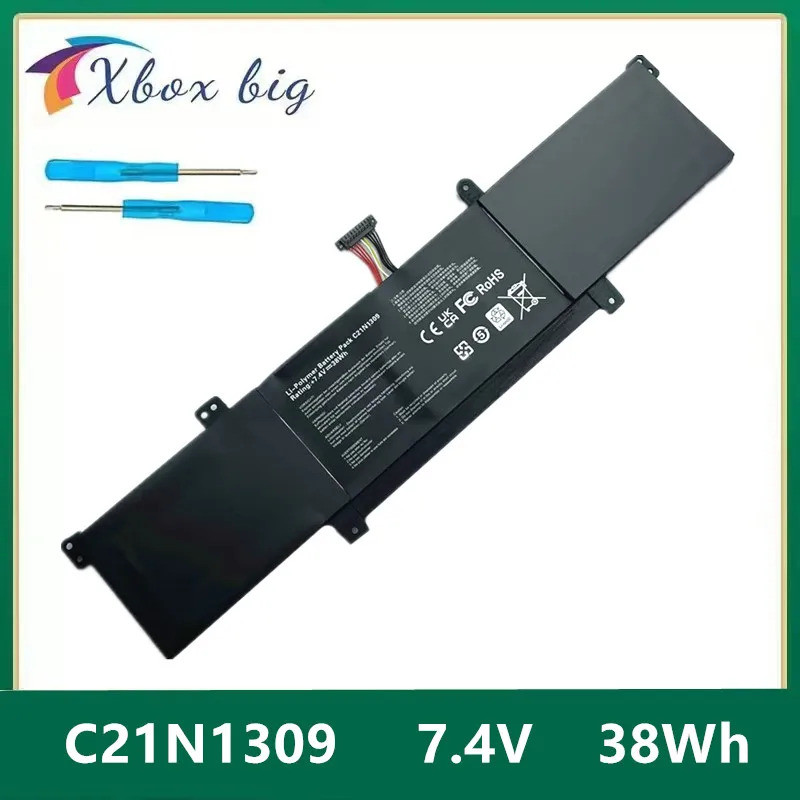 7.4V 38Wh 4965mAh C21N1309 แบตเตอรี่แล็ปท็อปสําหรับ ASUS VivoBook AS301C Q301L Q301LA R304LA R304LA 