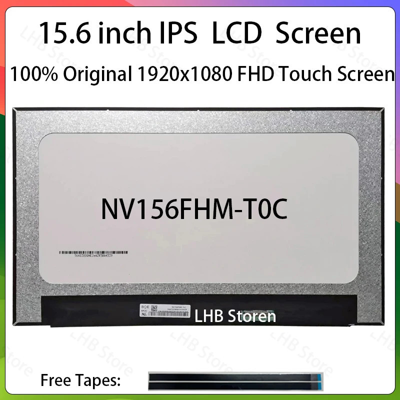 15.6 "Slim 40 Pinแล็ปท็อปหน้าจอNV156FHM-T0C NV156FHM T0C 1920*1080 FHD IPSหน้าจอสัมผัสออนเซลล์