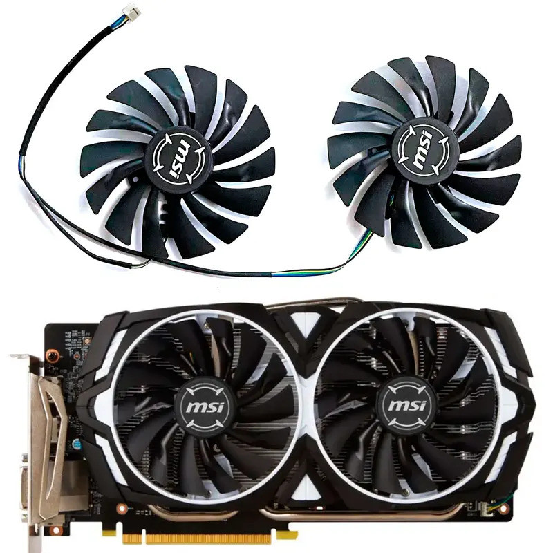 * เหมาะสําหรับ MSI Geforce GTX 1080TI 1080 1070TI 1070 1060 เกราะกราฟิกการ์ด 95 มม.PLD10010S12HH GTX