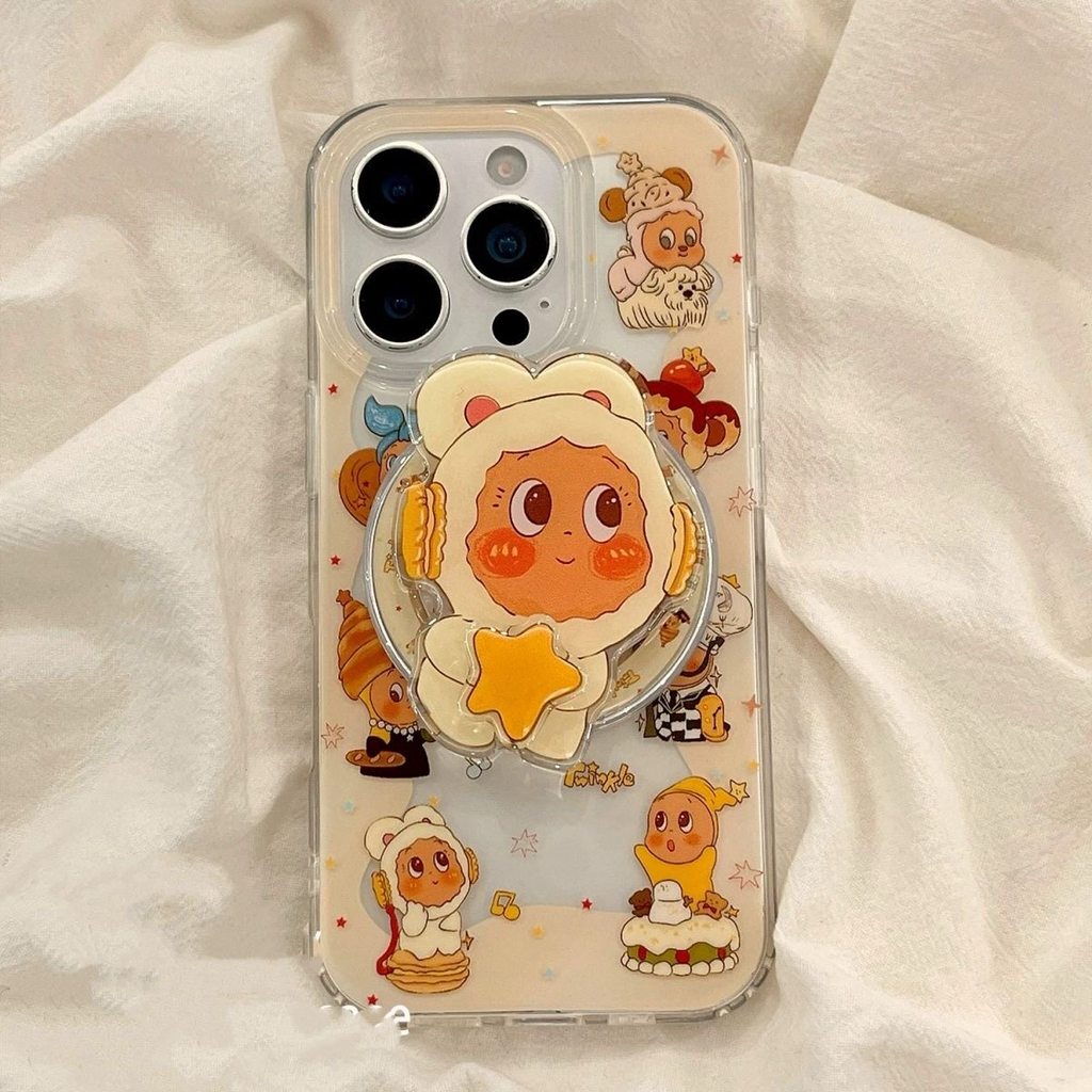 หมุนการ์ตูน Starman เหมาะสําหรับ Samsung s25ultra เคสโทรศัพท์ s26 + s24fe แม่เหล็ก s23 + s21fe น่ารัก s20fe น่ารัก a55a15a07 แฟชั่น a06a16 Big Hole zflip7