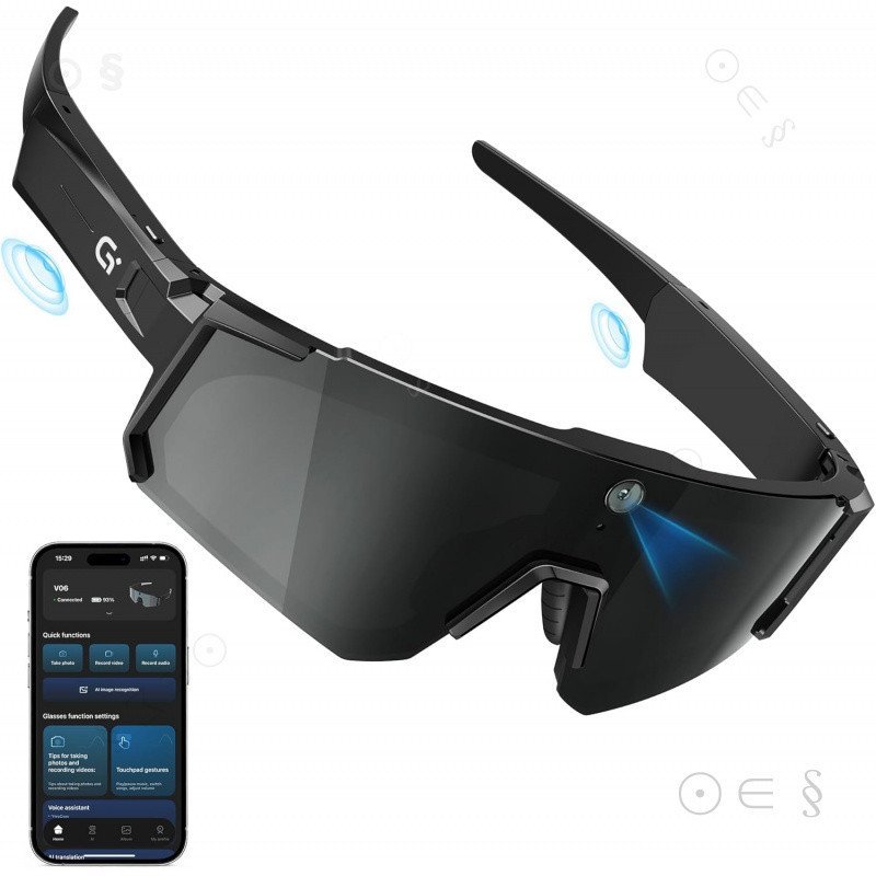แว่นตาอัจฉริยะ AI Ultra Pro: กล้องสวมใส่ 4K พร้อม EIS Stabilization 6 แกน, ChatGPT-4o Voice Assistan