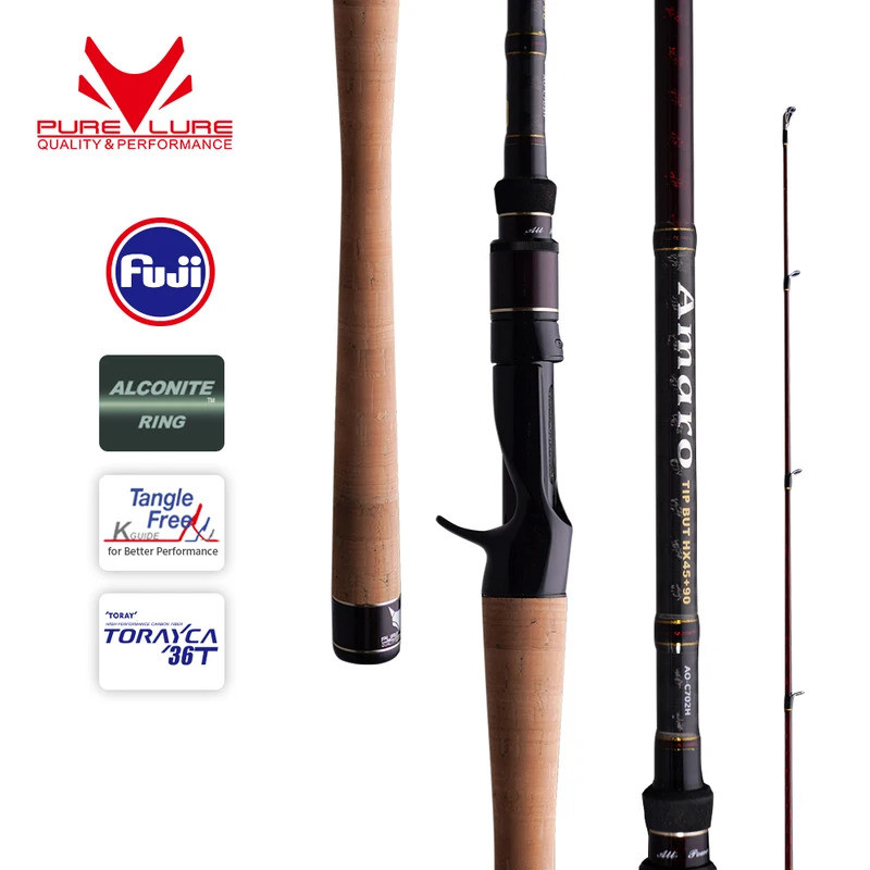 PURELURE AMARO SPINNING Rod สําหรับเบสคาร์บอนสูงโยนยาวตกปลา Rod ใน FUJI อุปกรณ์เสริม, Plus SPINNING 