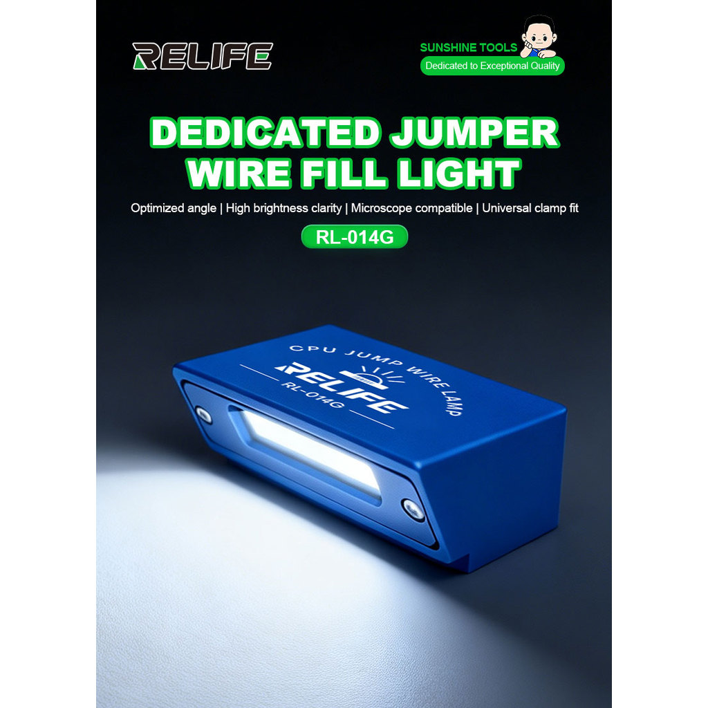 ไฟจัมเปอร์ ใช้สำหรับซ่อมโทรศัพท์มือถือ RELIFE RL-014G Type-C ไฟส่องจัมเปอร์ชิป ไฟส่องชิป ไฟส่องใต้กล้องซ่อมมือถือ