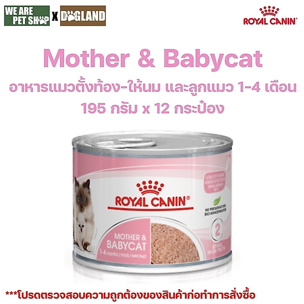 Royal Canin Mother&Baby Cat กระป๋อง 195gX12กระป๋อง