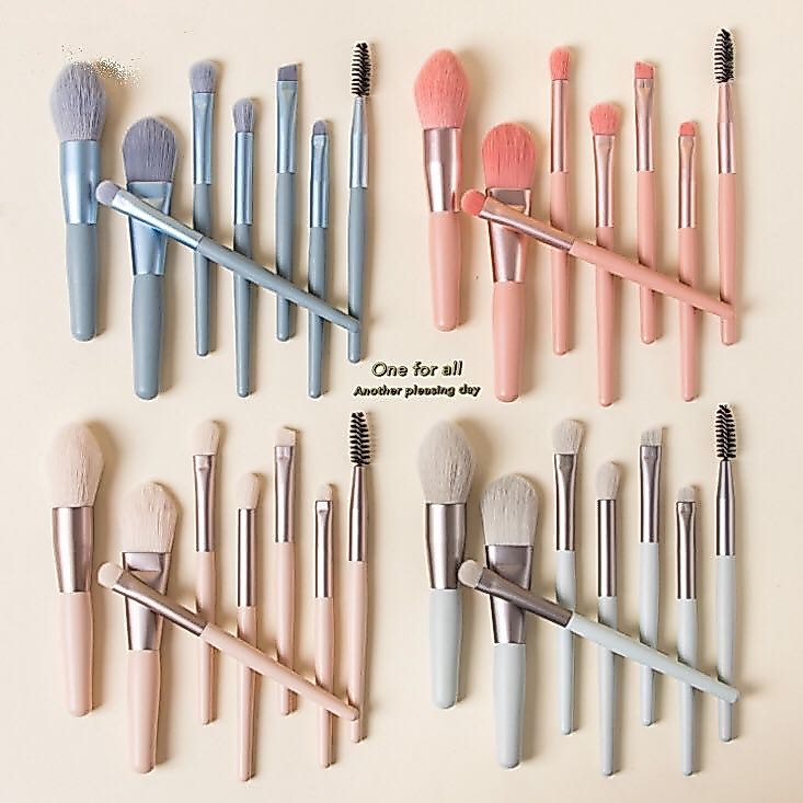🔥พร้อมส่ง 🔥 แปรงแต่งหน้าmini H25 brush set เซต8ชิ้น  แปรงปัดแก้ม แปรงไฮไลท์ แปลงแต่งหน้า Make up brush fancy (4สี)