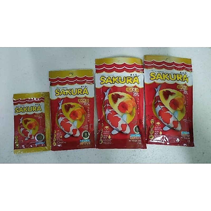 อาหารปลาSakuraขนาด20กรัม50กรัม100กรัม(พร้อมส่งทุกวัน)