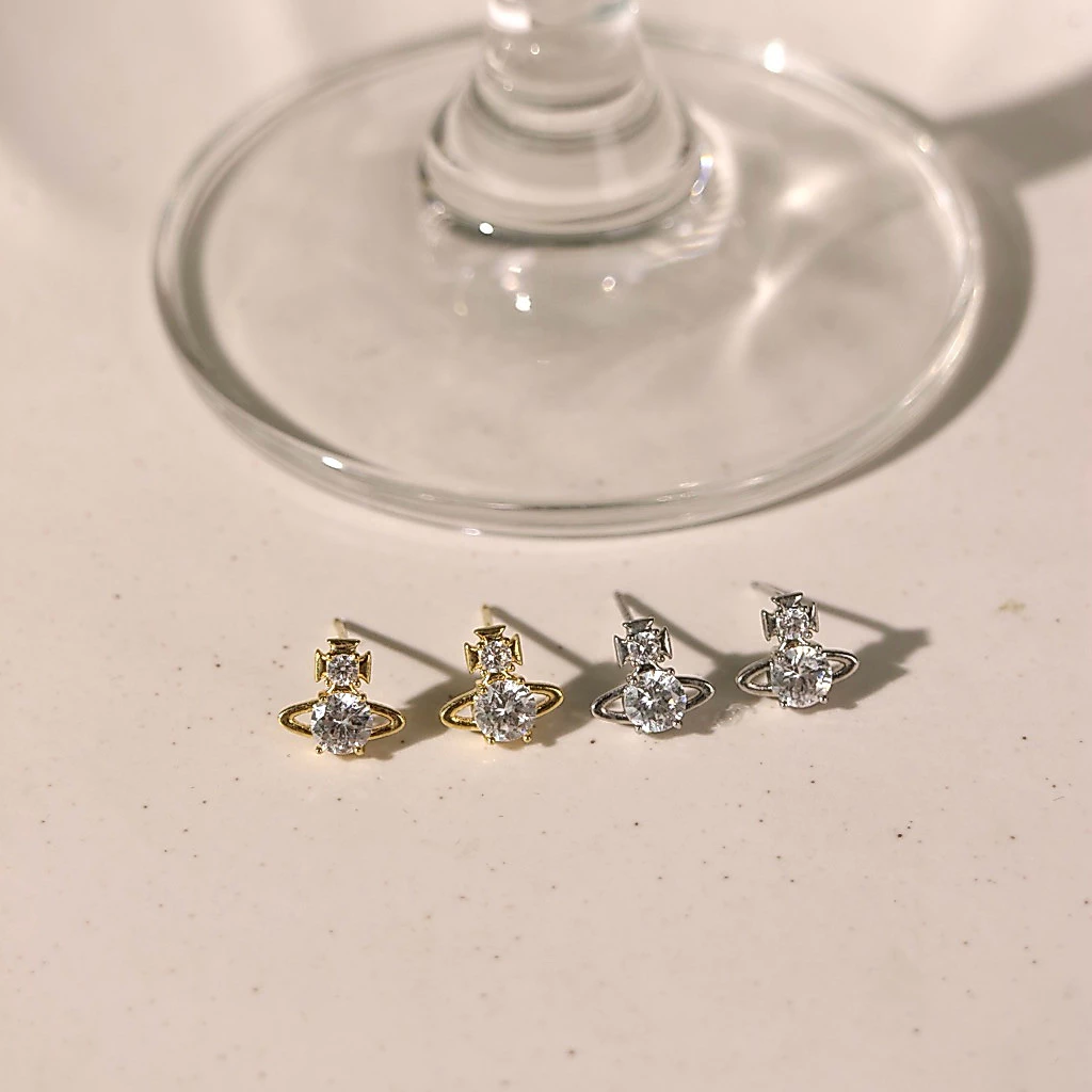Socrush.bkk | SATURN GEM earrings | SE-039 | ต่างหู ดาวเสาร์ เพชร