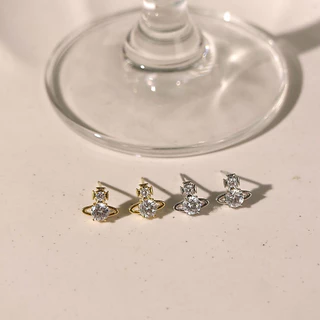 Socrush.bkk | SATURN GEM earrings | SE-039 | ต่างหู ดาวเสาร์ เพชร
