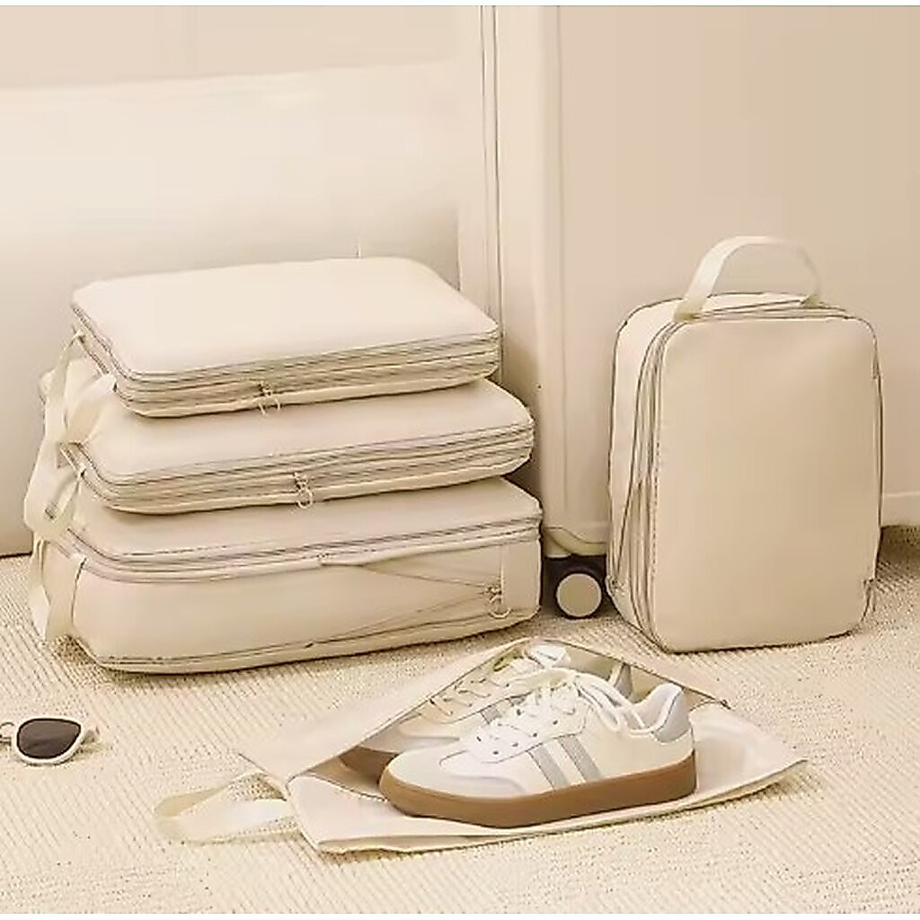 Omocha | (1 set 4 ชิ้น) Travel storage bag set กระเป๋าจัดเก็บสำหรับเดินทาง 4 ชิ้น กันน้ำ