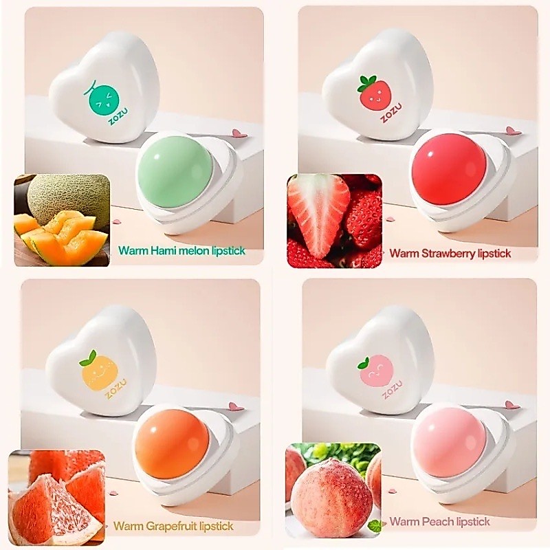 Zozu ลิปบาล์ม พุดดิ้ง กลิ่นผลไม้ ขนาดเล็ก ให้ความชุ่มชื้น ริมฝีปาก