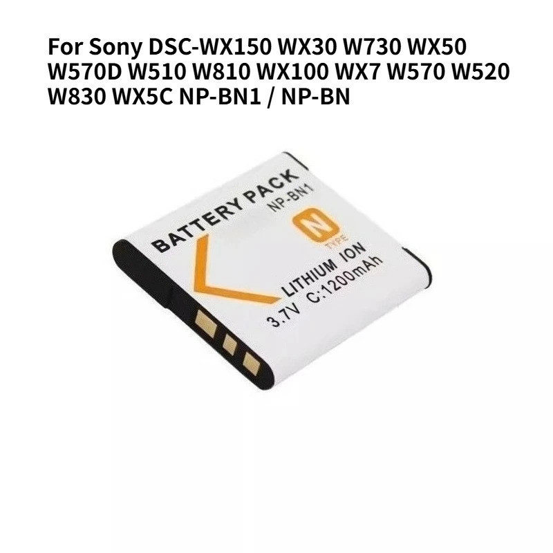 สําหรับ Sony DSC-WX150 WX30 W730 WX50 W570D W510 W810 WX100 WX7 W570 W520 W830 WX5C กล้อง NP-BN1 / N