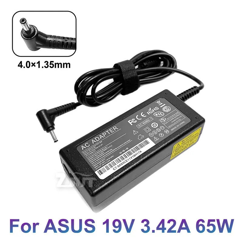 19V 3.42A 65W 4.0*1.35 มม.AC Power Charger อะแดปเตอร์แล็ปท็อป ADP-65DW สําหรับ ASUS K401L A401 UX21 