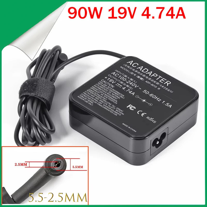 อะแดปเตอร์แล็ปท็อป power Charger ADP-90YD สําหรับ Asus K53 A52F A53E A53S A53U A55VD D550CA D550M F5