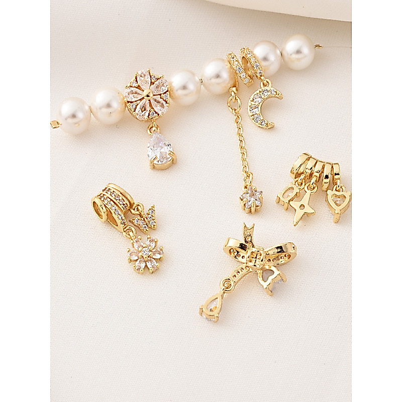 จี้ 14k โบว์หัวใจพู่ diy