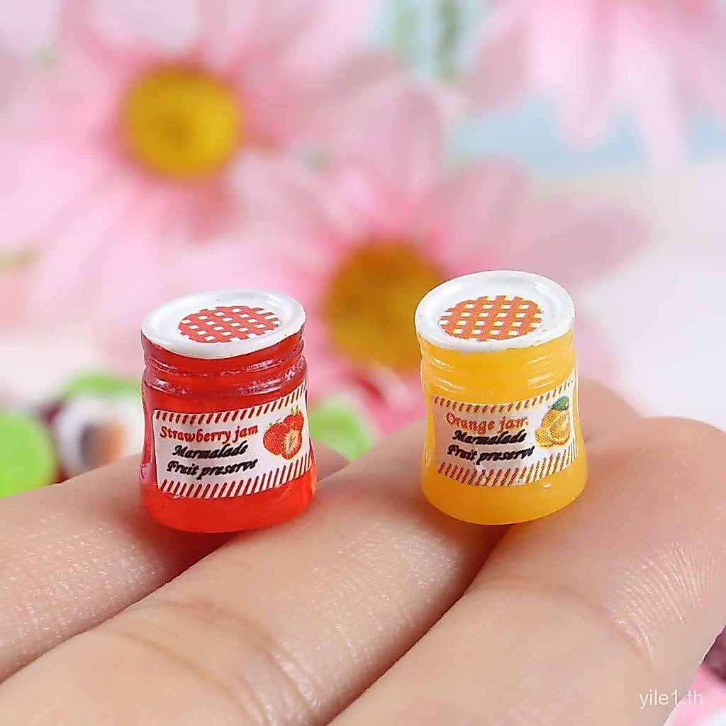 บ้านตุ๊กตา บ้านตุ๊กตาบ้านตุ๊กตาจําลองอาหารขนาดเล็กของเล่นแยมขนาดเล็กทําเองอุปกรณ์เรซินครัวอุปกรณ์ปรุงรสรุ่นยิงอุปกรณ์ประกอบฉาก