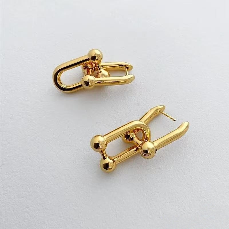 Minimalist Double สี่เหลี่ยมผืนผ้า Interlocking Hoop รูปที่ 2