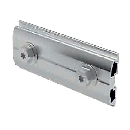 RRK-303-0001S Rail joiner ตัวเชื่อมรางอลูมิเนียม 100mm. (อุปกรณ์โซล่าเซลล์SOLAR CELL) ″RRACK″